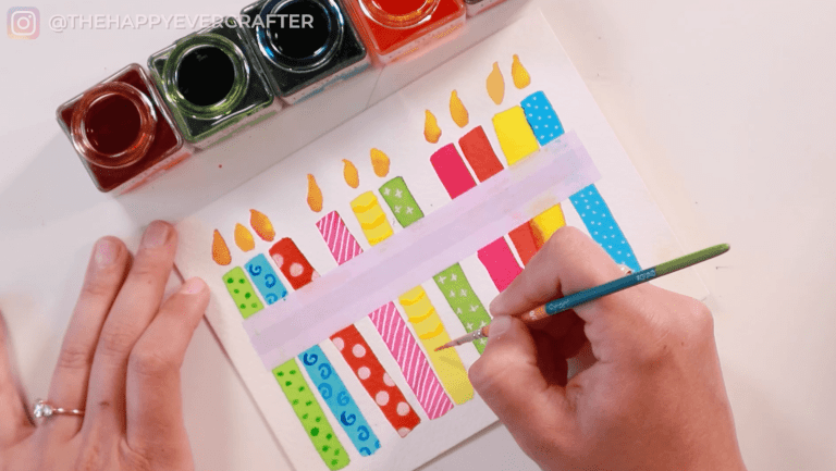 Easy DIY Watercolour Birthday Card - The Happy Ever Crafter Inc.