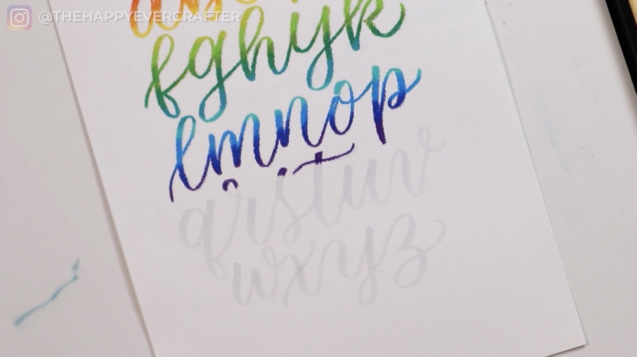 Basic Lettering Styles Colored Lettering with Colored Pencils - The Happy Ever Crafter Inc.