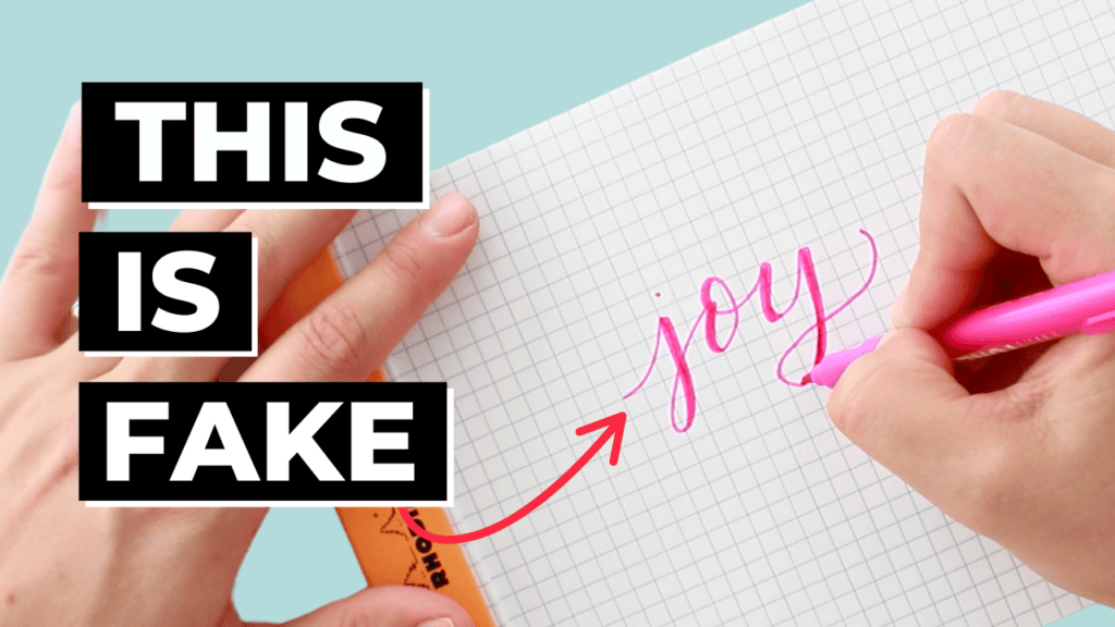 Fake Cursive How to Fake Calligraphy (Perfect for Beginners!) - The Happy Ever ...