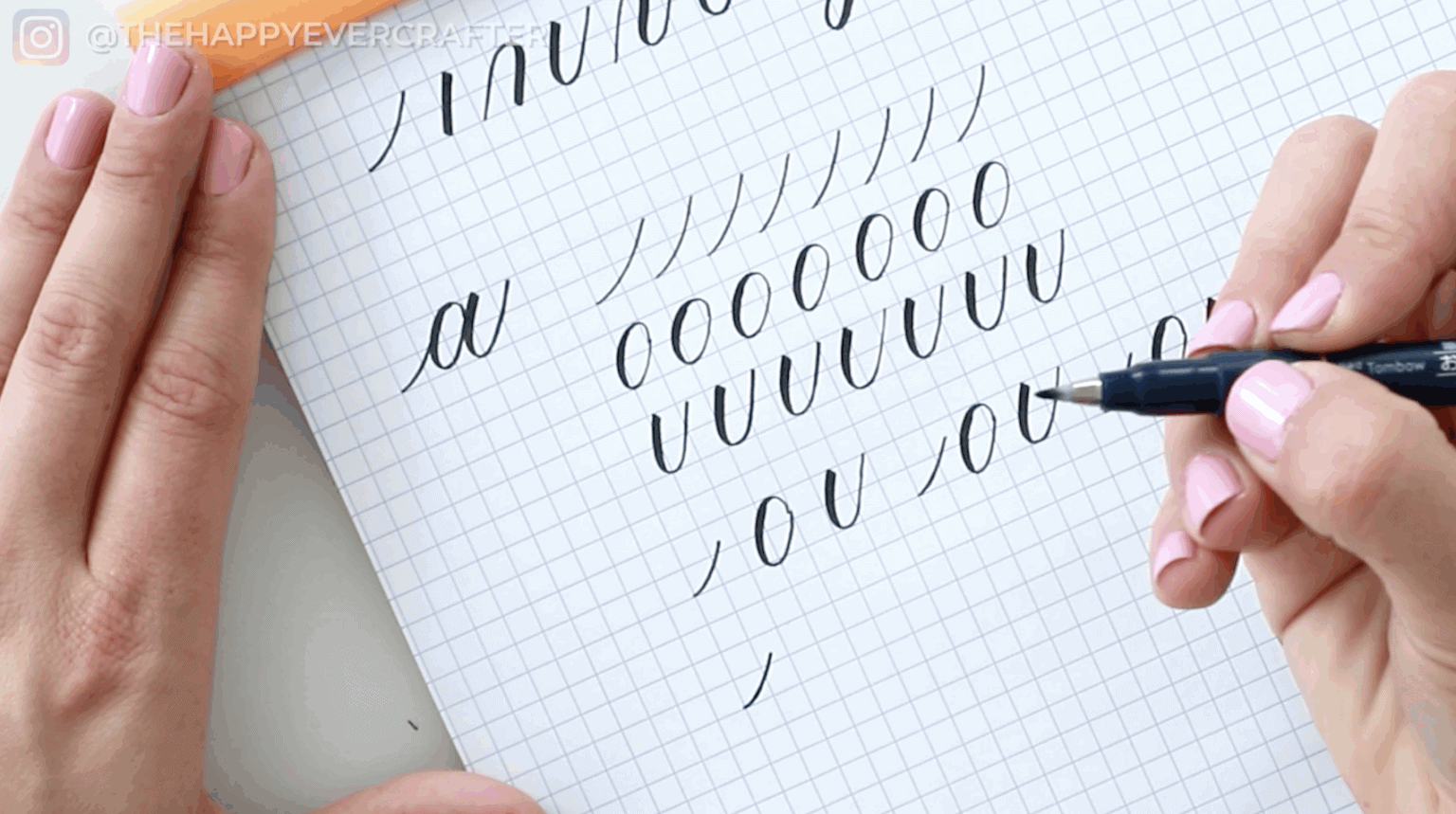 Calligraphy Alphabet BREAKDOWN - The Happy Ever Crafter Inc.